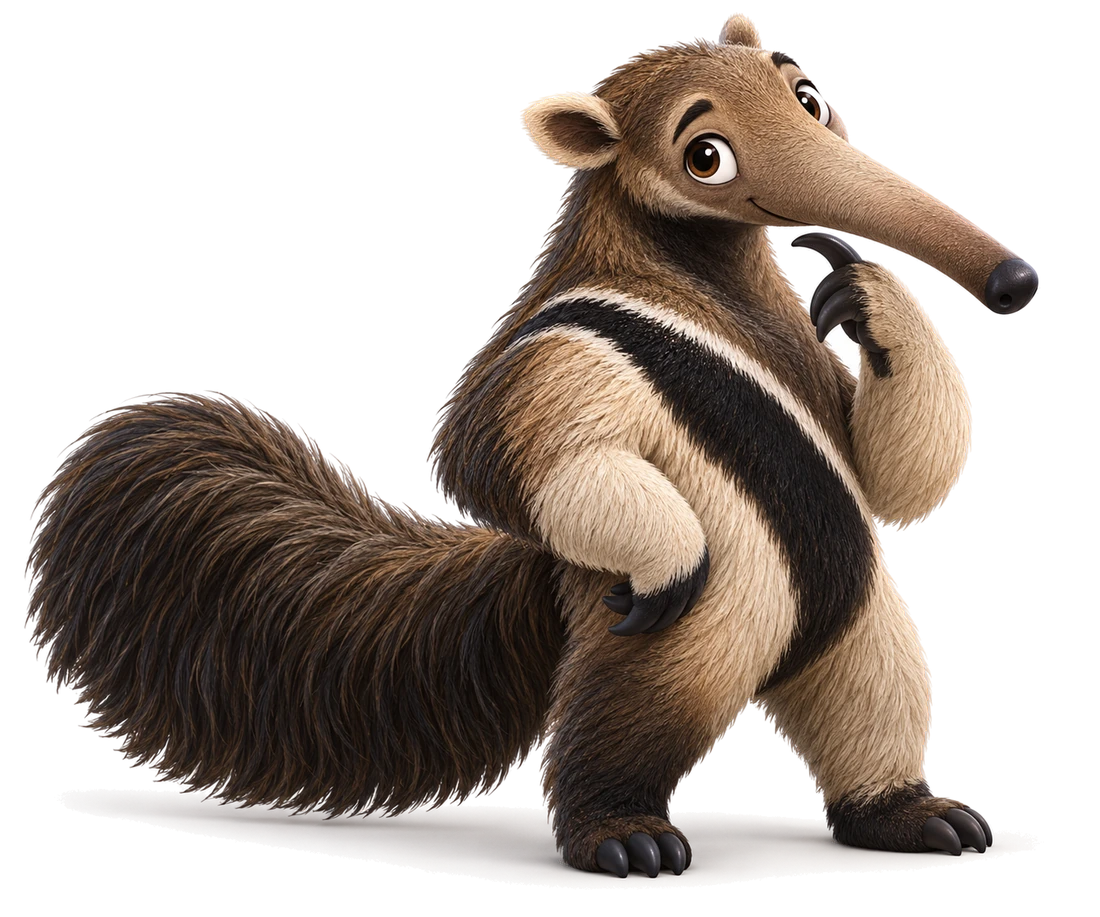 Tamanduá-bandeira, mascote curioso do CliniQuiz